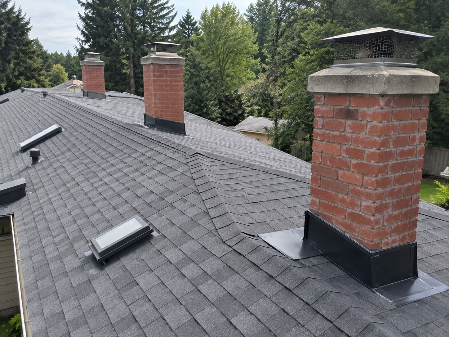 Chimney repair on a home in Gresham, Oregon