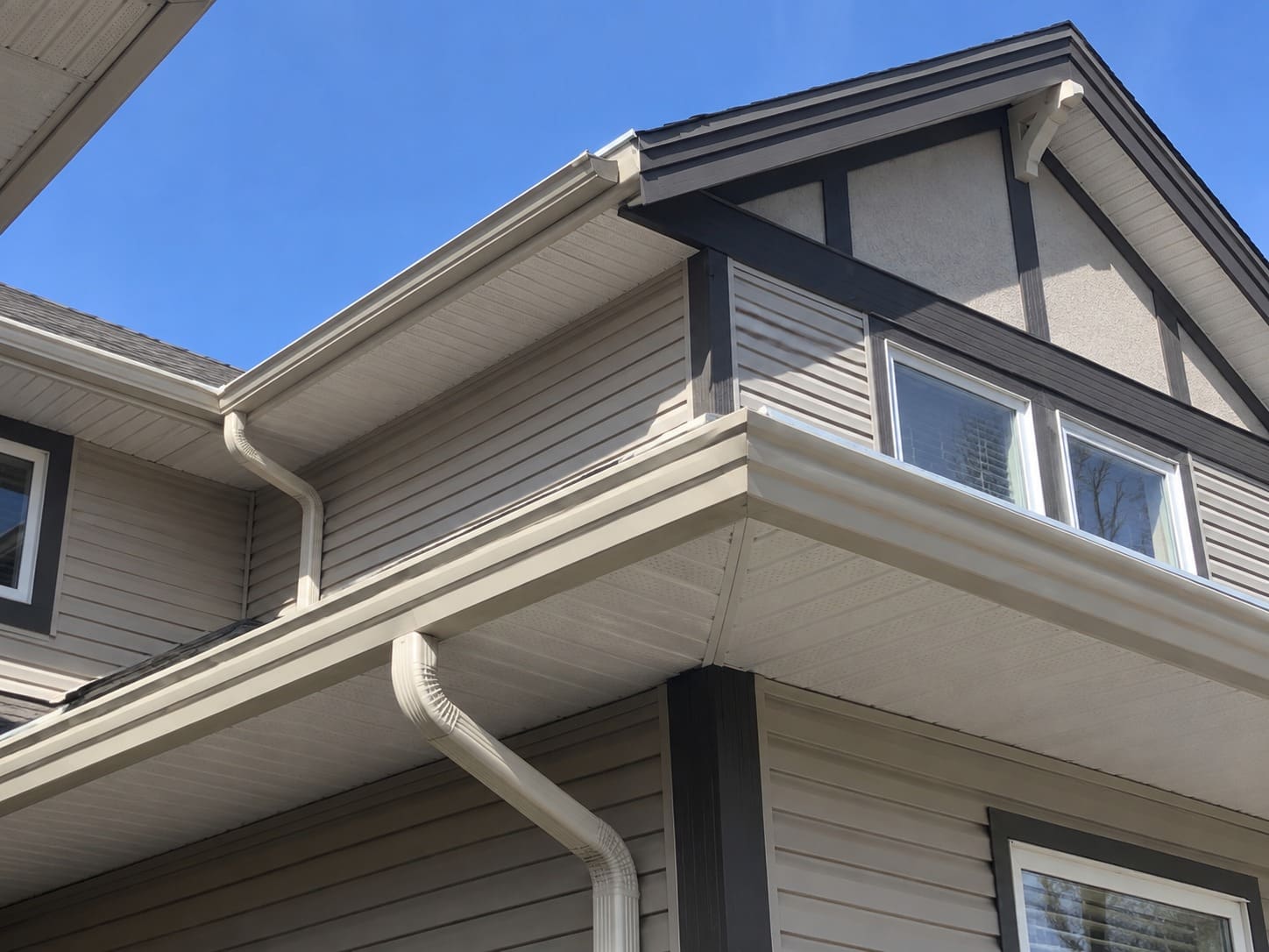 Rain gutters on a home in Gresham, Oregon